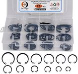 Epi-Torque The Epic Torque #doityourself Black Hardened Alloy Steel Internal Snap Retaining Ring Internal Circlip For Bore Sizes 18mm to 38mm [12-Size] 75 Pcs Shop Assortment Kit