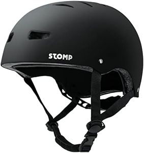 STOMP Skateboard Helmet - Removable Liners Ventilation Multi-Sport Scooter Inline Skating for Youth & Adults (Matte Black, Large)