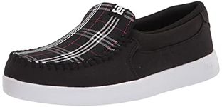 DC Women's Villain 2 Slip On Casual Slipper Skate Shoe, Black/Plaid, 11