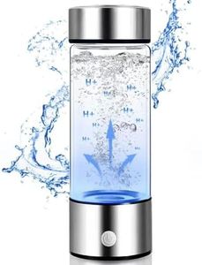 kychenBase Hydrogen Infused Water Bottle - Portable Electrolysis Water Bottle, Blast-Proof Borosilicate Glass, Redefine Hydration with Rich Hydrogen Water for Health Enthusiasts (Silver)