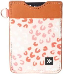 Thread Wallets Slim Minimalist Elastic & Leather Vertical Wallet with RFID for Men & Women | Small Credit Card Holder for Front Pocket (Tawny)