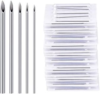 DJCIW 25PCS Mixed Body Piercing Needles, 12G 14G 16G 18G 20G Disposable Sterile Stainless Steel Piercing Needles for Ear Nose Navel Belly Nipple Tongue Lip Piercing