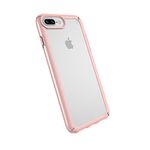 Speck Presidio Show Super-Slim Clear Back Case for iPhone 6 Plus/6s Plus/7 Plus/8 Plus, Clear/Rose Gold