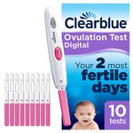 Clearblue Digital Ovulation Tests (OPK), Easy At Home Ovulation Test, 1 Digital Holder And 10 Ovulation Tests, Proven To Increase The Chances Of Getting Pregnant Naturally, Packaging May Vary