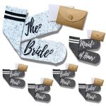 Boutique Bridal Sock Gift | Bride Bridesmaid Maid of Honor Matron of Honor Gifts, Bundle - Mixed, One Size