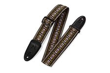 Levy's M8HT-20 2" 60's Hootenanny Jacquard Weave Guitar Strap With Polypropylene Backing, Garment Leather Ends And Tri-glide Adjustment.