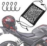 Motorcycle Cargo Net, Cargo Net Motorcycle Mit 4 Haken丨Motorcycle Luggage Net，Motorcycle Helmet Net for Bicycle Motorbike etc