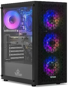 YEYIAN Gaming PC Yumi - Intel Core i5 13400F (> i7 12700F), GeForce RTX 4060 Gaming Computer Desktop, 1TB NVMe SSD, 16GB DDR5 RAM, 650W Gold PSU, Intel B760, Prebuilt Win 11 Home PC, VR Ready