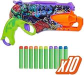 Nerf Teenage Mutant Ninja Turtles Blaster, 10 Nerf Elite Darts, Toy Foam Blasters for 8 Year Old Boys & Girls & Up