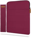 HANOI Collection® Detroit™ Book Sleeve with Zipper, Book Protector, Book Pouch for paperbacks. Padded Book Cover for Hard Covers. Large Bookcase with Zipper, Hardcovers Protector (Purple)