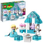 LEGO 10920 DUPLO Disney Princess Frozen 2 Elsa and Olaf's Ice Party Building Toy, with Cupcakes Teapot & Figures, Toys for Toddlers 2 plus Year Old