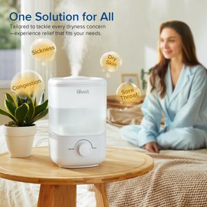 LEVOIT Cool Mist Humidifier for Bedroom – Quiet Air Moisturizer