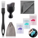 AX2V 7Pcs Car Interior Detailing Cleaning Kit, Car Detailing Brush Set, Car Detailing Clean Gel, Car Wash Kit, Car Cleaning Tools Kit for Car Interior and Keyboard Cleaning