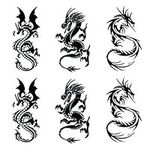 Small dragons Temporary Tattoos Stickers for kids Women Men Girls 6 Sheets, Fake dragon lovely Tattoos Paper Body Sticker Set Party Favors,waterproof and Long Lasting body tattoos by Yesallwas