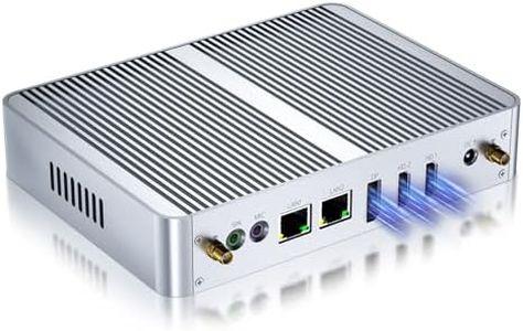 Fanless Mini PC, Desktop Computer 12th Alder Lake-N100, up to 3.4GHz, 16G DDR4, 1T M.2 NVME SSD, Windows 11 Pro, Dual LAN, 4K@60Hz Triple-Display, 2xHDMI/DP, WiFi6, BT5.1, VESA, HTPC, WOL