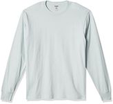 SOFFE Men's Midweight Cotton Long Sleeve Tee, Ice Flow, S