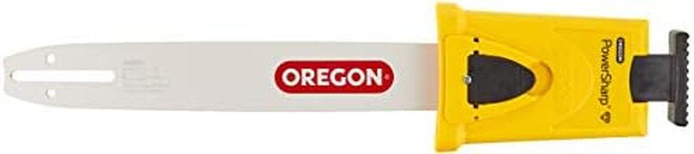 Oregon 14-inch PowerSharp Starter Kit with Bar, Sharpener, and 52 Drive Link PowerSharp Chain, 3/8" Low Profile, .050" Gauge, Portable Sharpening Tool for Chainsaws (541652)