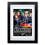 Law & Order Special Victims Unit Cast Signed Autograph A4 Poster Photo Print TV Show Series Season Framed DVD Boxset Memorabilia Gift (BLACK FRAMED & MOUNTED)