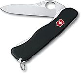 Victorinox Sentinel Clip Swiss Army Knife, Large, Multi Tool, 5 Functions, Large Locking Blade, One Hand, Black