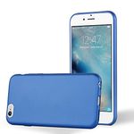 Cadorabo Case works with Apple iPhone 6 / iPhone 6S in METALLIC BLUE - Shockproof and Scratch Resistant TPU Silicone Cover - Ultra Slim Protective Gel Shell Bumper Back Skin