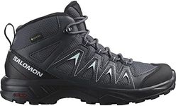 Salomon X Braze Mid Gore-Tex Women's Hiking Waterproof Shoes, Hiking essentials, Athletic design, and Versatile wear, Ebony, 6.5