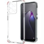 TheGiftKart Best Camera Protection Back Cover Case for Oppo Reno 8 5G | Ultra Clear Soft Case | Inbuilt Dust Plugs & Anti-Slip Grip | Slim & Protective Back Case for Oppo Reno 8 (Silicone|Transparent)