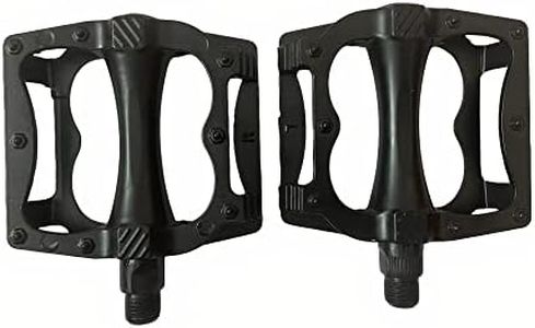 Linist Bicycle Pedal Aluminum Bearing Bike Pedals with 16 Anti-Skid Pins Lightweight Platform Pedals - Universal Cycle Pedal for Mountain BMX MTB Road Bike-Black