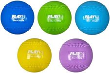 SHOP PLAY 9 Set of 5 Softball Plyoball Weighted Ball Set for Throwing and Pitching Training - Heavy Mini Training Balls for Softball - Builds Speed, Strength, & Muscle Memory