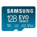 SAMSUNG EVO Select Micro SD-Memory-Card + Adapter, 128GB microSDXC 160MB/s Full HD & 4K UHD, UHS-I, U3, A2, V30, for Android Smartphones, Tablets, Nintendo-Switch (MB-ME128SA/AM) [Canada Version]