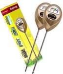 Suplong 2 Packs Soil Moisture Meter, Moisture Meter for Plants, Plant Water Meter, Plant Moisture Meter for Garden, Farm, Lawn, Indoor & Outdoor (No Battery Needed) (Gold)