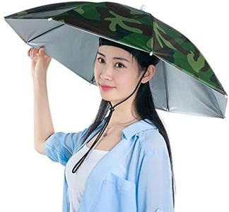 Umbrella Hat, Portable Waterproof Sun Protection Umbrella, UV Protection Sun Rain Umbrella Hat Elastic Outdoor Headwear for Fishing, Golf, Hiking Generic