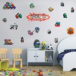 Among Us Wall Stickers 20Pcs/Sheet for Bedroom Wall Decals,Wall Decor for Kids,Computer Desk Wall Waterproof Hot Game Stickers for Laptop,Water Bottles