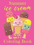 Summer Ice Cream Coloring Book For 
