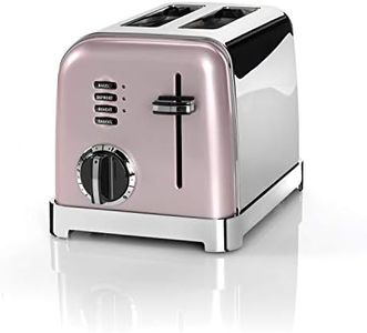 Cuisinart 2 slice toaster, Wide slots, ideal for thick bread and bagels, 6 browning levels plus defrost, Wide slots, High lift lever, Matching kettle available, Vintage Rose