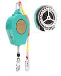 23ft Self Retracting Lifeline 330lbs Guardian Fall Arrester Fall Protection with Alloy Steel Hook & Steel Wire Rope