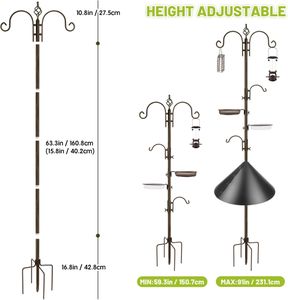Urban Deco Bird Feeding Station Kit – Heavy Duty with Squirrel Baffle