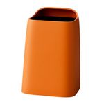 Folpus Trash Can Waste Basket 10L Modern Dustbin Rectangular Recycle Bin Garbage Bin for Toilet Kitchen Bathroom Dorm Living Room, Orange