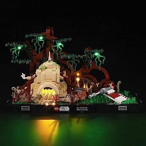 YEABRICKS Kit de Luces LED para Lego-75330 Star Wars Dagobah Jedi Training Diorama Modelo de Bloques de Construcción (Juego de Lego NO Incluido)