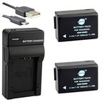 DSTE DMW-BMB9 Li-ion Battery (2-Pack) and Charger for Panasonic Lumix DMC-FZ40, DMC-FZ72, DMC-FZ100, DMC-FZ150, DMC-FZ45, DMC-FZ47, DMC-FZ48, DMC-FZ60, DMC-FZ62, DMC-FZ70, DMC-FZ80