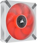 CORSAIR ML120 LED Elite, 120mm Magnetic Levitation Red LED Fan with AirGuide, Single Pack - White Frame