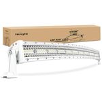 Nilight Marine LED Light Bar Navigation Lights 42 Inch Curved White Spot Flood Combo Ponton Boat Deck Dock Lights for Night Fishing T-top Stern Yacht Sailboat Trucks Tractors