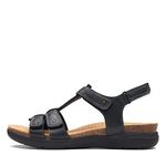 Clarks Women's April Cove Sports sandal, Black Black Leather, 5 UK