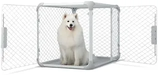 Diggs Evolv Dog Crate I Strong and Modular Design I Sturdy Playpen I Paw Safe Mesh I Built to Last for Puppies and Canines I(41.5’L x 27.9”W x 30.1”H) (Large, Ash)