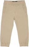 X RAY Jogger-Style Toddlers (2T-4T) Stretchy Colored Denim Jeans, Casual Pants for Boys with Tapered Leg and Elastic Waistband, Boy Clothes,Khaki, 2T