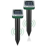 XUJAIOLQP Mole Repellent Solar Powered, 2Pack Snake Repellent Ultrasonic, Gopher Repeller Sonic Mole Deterrent Spikes, Snake Gopher Mole Vole Repellent Outdoor for Lawn Garden & Yard