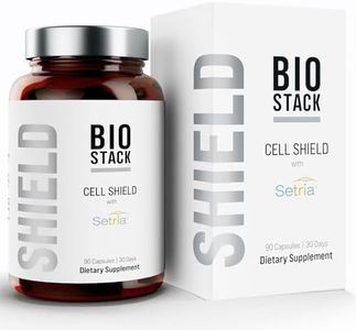 BIOSTACK Cell Shield with Setria Glutathione | Liposomal Supplement with Vitamin C, Turmeric, and C3 Curcumin Complex | Pure Reduced L-Glutathione 500mg