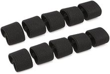 JASGOOD Nylon Canvas Web Belt Elastic Loop Keeper for 1.5inch Wide Belt (F-Black 10)