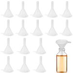 30 Pcs Small Funnel Mini Funnel Clear Plastic Funnels for Lab Bottles, Essential Oils, Perfumes, Spices, Sand Art, Powder Funnel