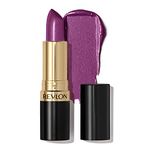 Revlon Super Lustrous Lipstick, High Impact Lipcolor with Moisturizing Creamy Formula, Infused with Vitamin E and Avocado Oil in Berries, Violet Frenzy (027) 0.15 oz/ 4.2g