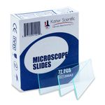 Karter Scientific 206A2 Microscope Slides, Ground Edges, Plain, 90 Corners, 3x1 (Pack of 72)